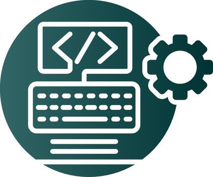 Web Development Glyph Gradient Icon vector