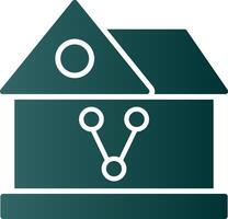 Sharing House Glyph Gradient Icon vector