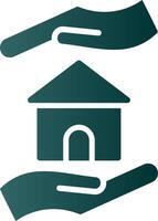 Home Insurance Glyph Gradient Icon vector