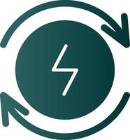 Electricity Glyph Gradient Icon vector