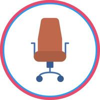 Chair Flat Circle Icon vector