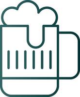 Beer Line Gradient Icon vector