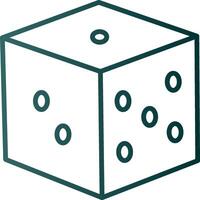 Dice Line Gradient Icon vector