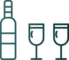 Wine Line Gradient Icon vector