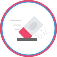 Eraser Flat Circle Icon vector