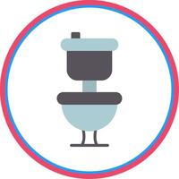 Toilet Flat Circle Icon vector