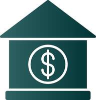 Mortgage Loan Glyph Gradient Icon vector