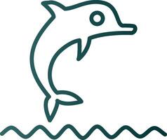 Dolphin Show Line Gradient Icon vector