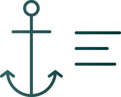 Anchor Line Gradient Icon vector