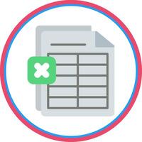 Excel Flat Circle Icon vector