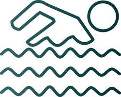 Swimming Line Gradient Icon vector