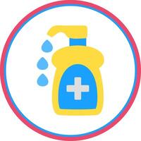 Liquid Soap Flat Circle Icon vector