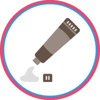 Tooth Paste Flat Circle Icon vector