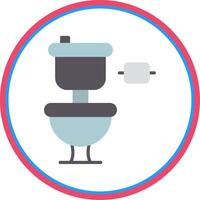 Toilet Flat Circle Icon vector