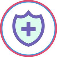 Shield Flat Circle Icon vector