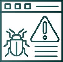 Virus Warning Line Gradient Icon vector