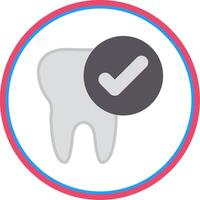 Tooth Flat Circle Icon vector