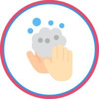 Hand Wash Flat Circle Icon vector