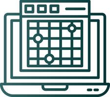 Heatmap Line Gradient Icon vector
