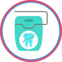 Floss Flat Circle Icon vector