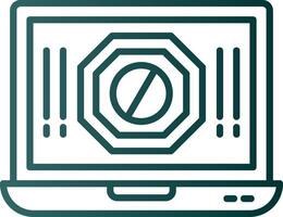 Ad Blocker Line Gradient Icon vector