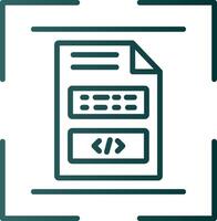 Document Scan Line Gradient Icon vector