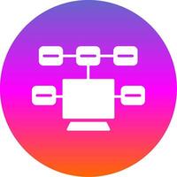Tasks Glyph Gradient Circle Icon Design vector