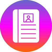 Agenda Glyph Gradient Circle Icon Design vector