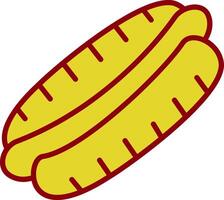 Hot Dog Vintage Icon Design vector