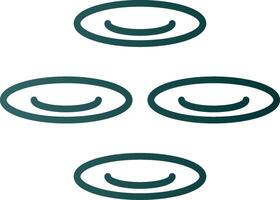 Cell Line Gradient Icon vector