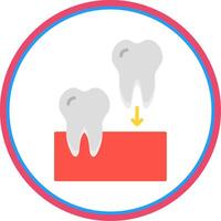 implantes plano circulo icono vector