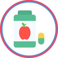 Vitamins Flat Circle Icon vector