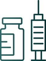 Vaccination Line Gradient Icon vector