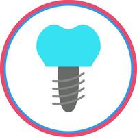 implantes plano circulo icono vector