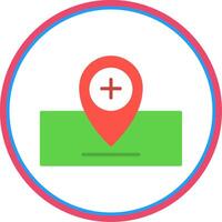 Location Flat Circle Icon vector