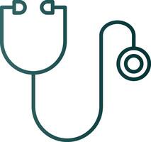 Stethoscope Line Gradient Icon vector