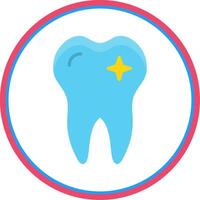 Teeth Flat Circle Icon vector