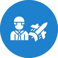 Air Engineer Multi Color Circle Icon vector