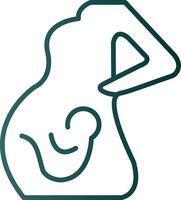 Obstetrics Line Gradient Icon vector