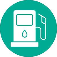 Fuel Station Multi Color Circle Icon vector