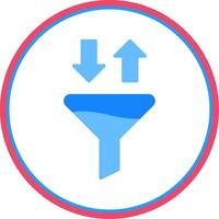 Funnel Flat Circle Icon vector