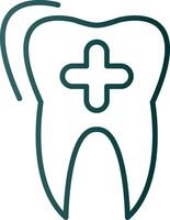 Dental Care Line Gradient Icon vector
