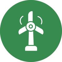 Wind Turbine Multi Color Circle Icon vector