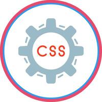 Css Coding Flat Circle Icon vector