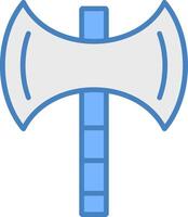 Axe Line Filled Blue Icon vector