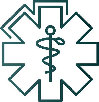 Caduceus Line Gradient Icon