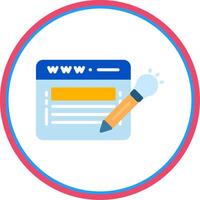 Website Design Flat Circle Icon vector