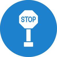 Stop Sign Multi Color Circle Icon vector