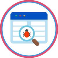 Bug Problem Flat Circle Icon vector