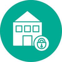 Home Security Multi Color Circle Icon vector